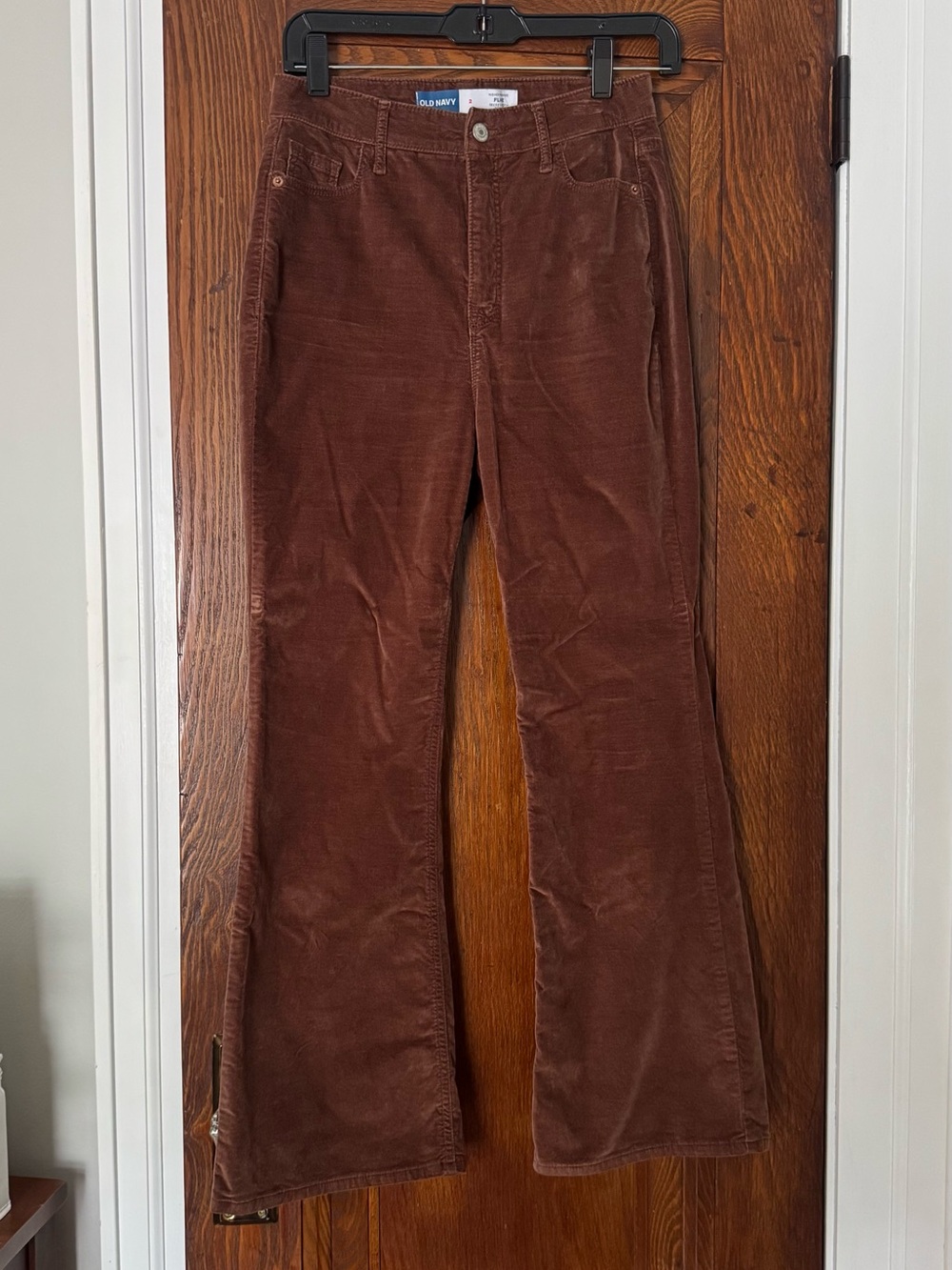 Old Navy Higher High Rise Flare Velour Pants Brown size 2